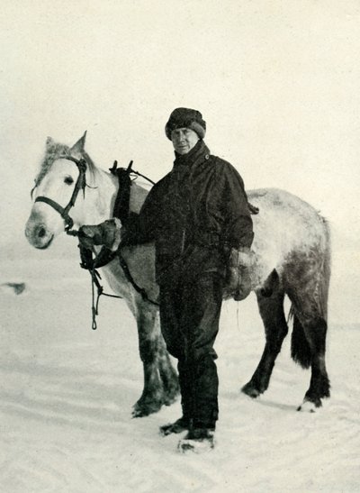 Dr. Wilson und Pony Nobby, ca. 1911, 1913 von Herbert Ponting
