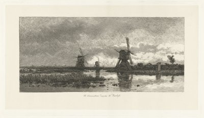 Landschaft mit Mühlen von Herman Löwenstam
