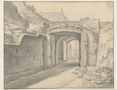 Durchgang unter der Stadtmauer von Utrecht von Herman Saftleven