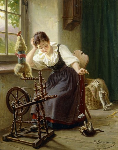 Mit der Katze spielen von Herman Sondermann