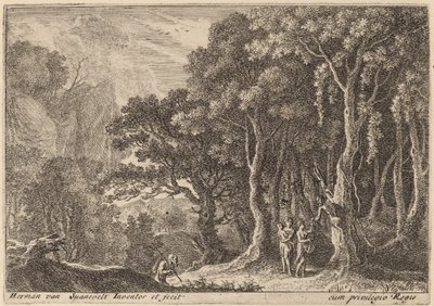 Ein Satyr sammelt Früchte von Herman van Swanevelt