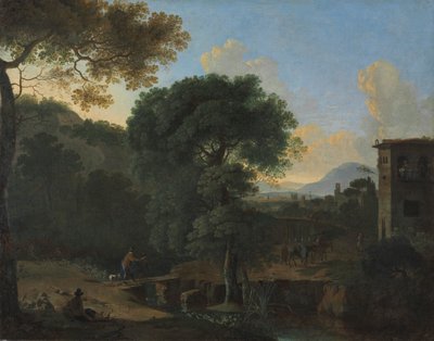 Landschaft mit Reisenden, 1630er Jahre von Herman van Swanevelt