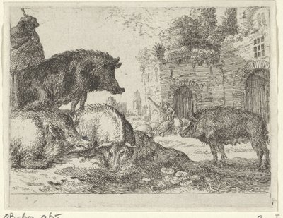 Schweine von Herman van Swanevelt