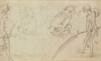 Studien grotesker Figuren von Hieronymus Bosch