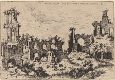 Ruinen auf dem Palatin mit dem Septizonium von Hieronymus Cock