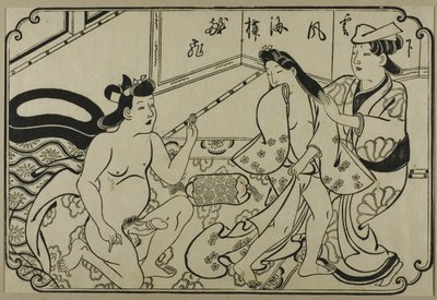 Ein Blatt aus einem Shunga-Album von Hishikawa Moronobu