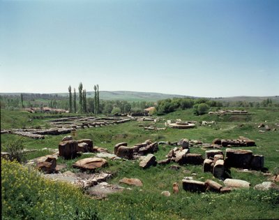 Ansicht der Ruinen der Stätte von Hittite Hittite