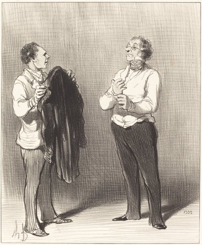 (Der Diener) - Monsieur würde gut tun... von Honoré Daumier