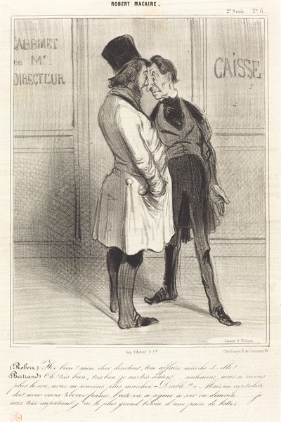 (Robert) Hé bien! mon cher directeur... von Honoré Daumier