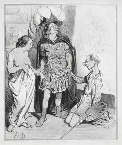 Apelles und Campaste von Honoré Daumier