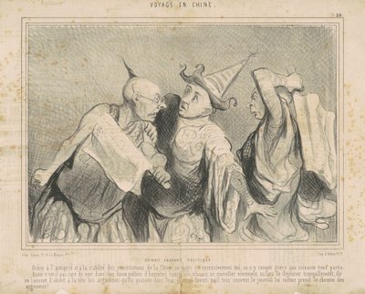 Chinesen reden über Politik von Honoré Daumier