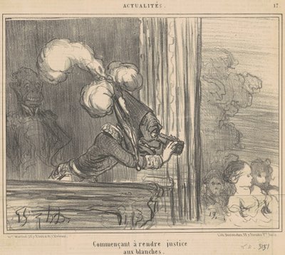 Anfangen, den Weißen Gerechtigkeit widerfahren zu lassen von Honoré Daumier