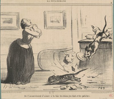 Von dem Nachteil, gleichzeitig zu lieben ... von Honoré Daumier