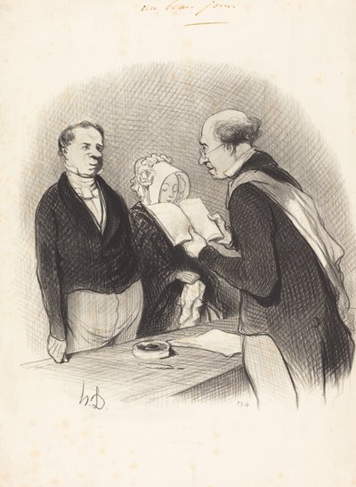 Vor dem Bürgermeister von Honoré Daumier