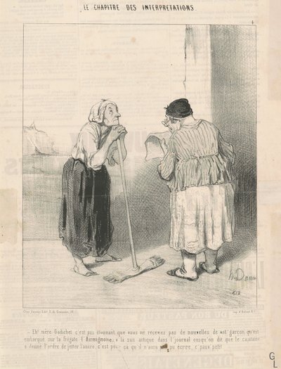 Eh! Mutter Godichet, es ist nicht überraschend ... von Honoré Daumier