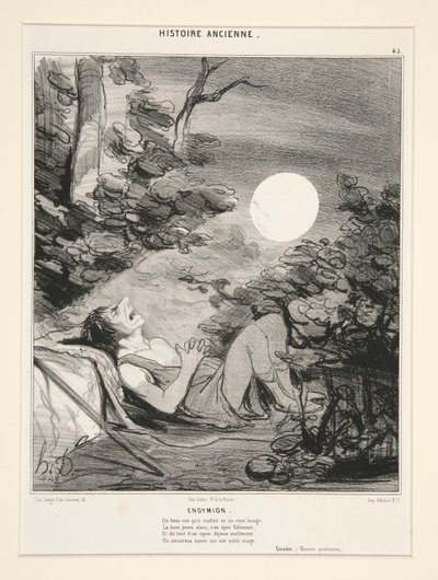 Endymion, Platte 45 aus Histoire Ancienne von Honoré Daumier