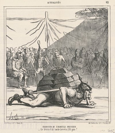 Übungen des preußischen Herkules von Honoré Daumier