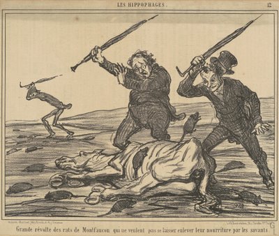 Große Revolte der Ratten von Montfaucon... von Honoré Daumier