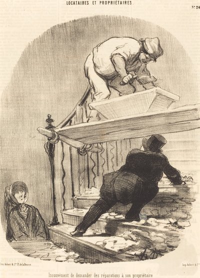 Unannehmlichkeit, Reparaturen zu verlangen... von Honoré Daumier