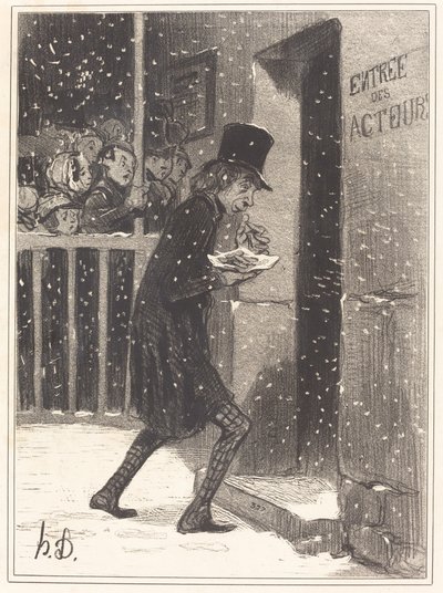 Der Schauspieler der Funambules von Honoré Daumier