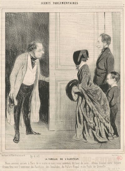 Die Familie des Wählers von Honoré Daumier