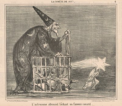 Der deutsche Astronom lässt eine Ente los von Honoré Daumier