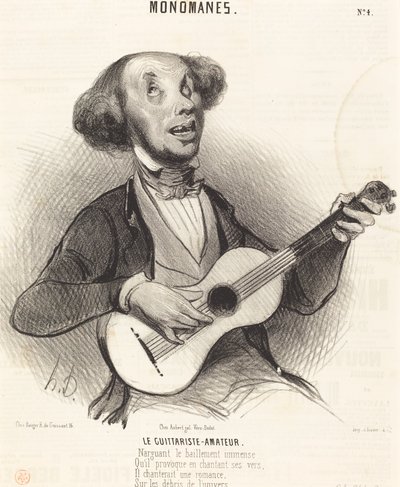 Der Amateur-Gitarrist von Honoré Daumier