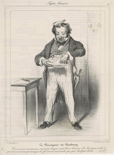 Der Perückenmacher aus dem Vorort von Honoré Daumier