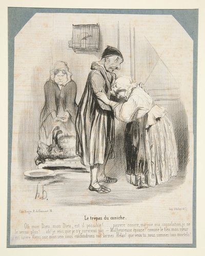 Der Tod des Pudels von Honoré Daumier