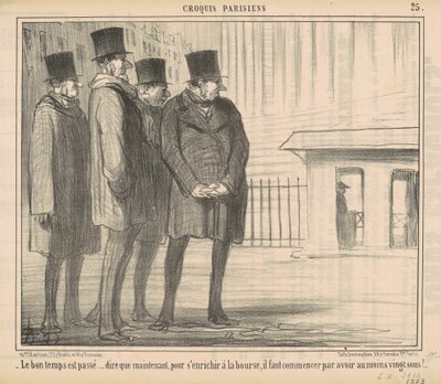 Die gute Zeit ist vorbei von Honoré Daumier
