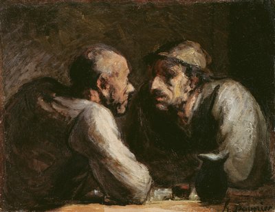 Die zwei Trinker von Honoré Daumier