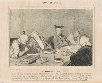 Die gelehrten Mandarine von Honoré Daumier