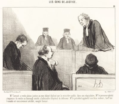 Herr Anwalt hat volle Gerechtigkeit widerfahren lassen... von Honoré Daumier