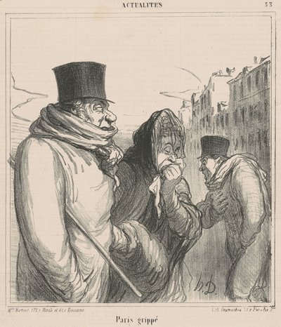Paris erkältet von Honoré Daumier