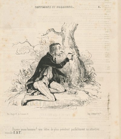 Armer junger Mann! von Honoré Daumier