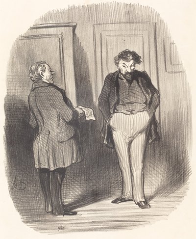 Könnten Sie mir sagen...? Ich habe die Grippe!... von Honoré Daumier