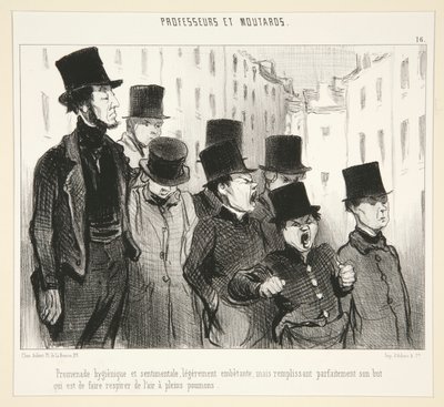 Hygienischer Spaziergang von Honoré Daumier