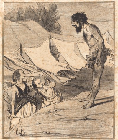 Präsentation des Odysseus bei Nausikaa von Honoré Daumier