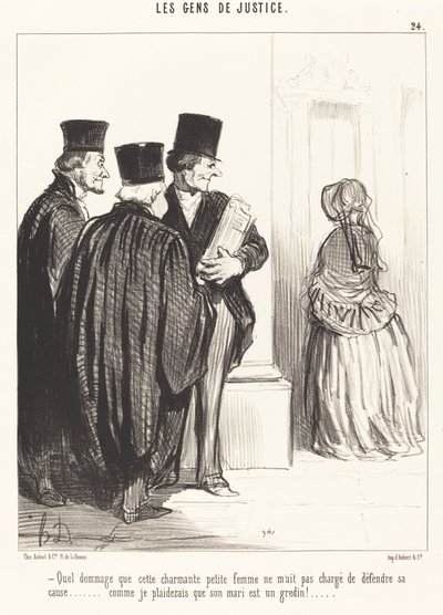 Quel dommage que cette charmante... femme... von Honoré Daumier