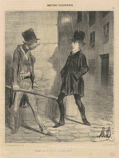 Wie spät ist es, bitte? von Honoré Daumier