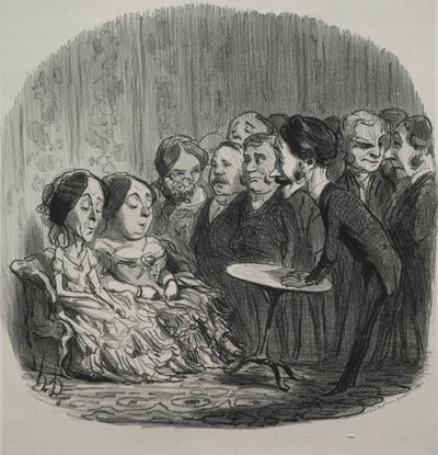 Klopfende Geister von Honoré Daumier