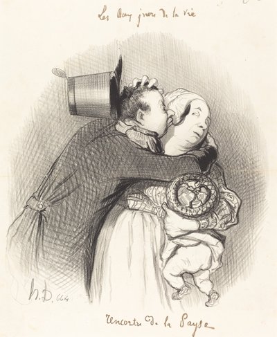 Begegnung mit der Bäuerin von Honoré Daumier