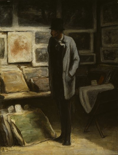 Der Drucksammler, ca. 1857-63 von Honoré Daumier