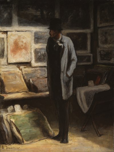 Der Drucksammler, ca. 1857-63 von Honoré Daumier
