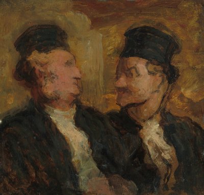 Zwei Anwälte, ca. 1860 von Honoré Daumier