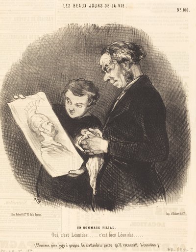Eine kindliche Hommage von Honoré Daumier