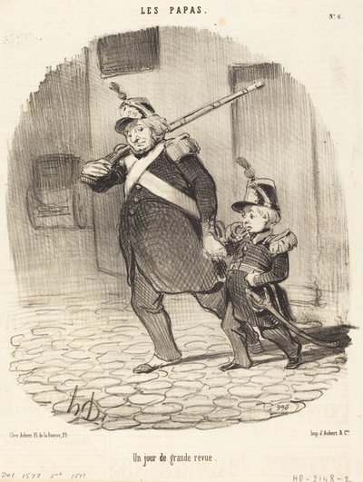 Ein Tag der großen Parade von Honoré Daumier