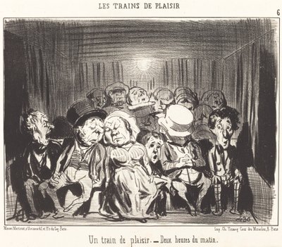 Ein Vergnügungszug von Honoré Daumier