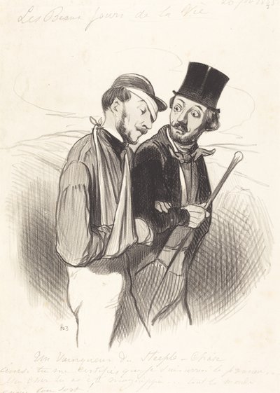 Ein Sieger des Steeple-Chase von Honoré Daumier