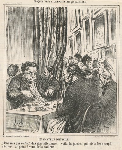 Ein schwieriger Amateur von Honoré Daumier